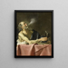 Le fumeur, allégorie de la fugacité - Hendrick van Someren — inramlat konstverk på väggen