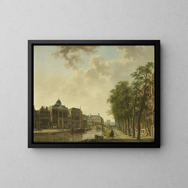 Vue du Houtmarkt à Amsterdam - Hendrik Keun — inramlat konstverk på väggen