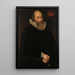 Portrait of Antonius Antonides van der Linden, läkare i Amsterdam - Hendrik Meerman — inramlat konstverk på väggen