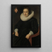 Porträtt av Sara Sweerts de Weert andra hustrun till Antonius Antonides van der Linden - Hendrik Meerman — inramlat konstverk på väggen
