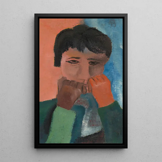 Hendrik Nicolaas Werkman - Vrouw steunend op twee vuisten.webp