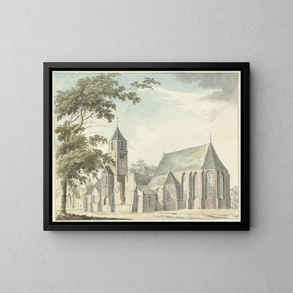 Warmond kyrka - Hendrik Tavernier — inramlat konstverk på väggen