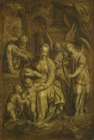 Hendrik de Clerck - Holy Family With Angels.webp