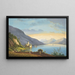 Vue du Lac Léman avec Personnages dans un Vignoble au Premier Plan, le Château de Chillon au Loin - Hendrikus Johannes Knip — inramlat konstverk på väggen