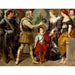 Reproduktion av målningen Henri IV:s målning som anförtro regentskapet till Marie de Médicis - Eugène Delacroix