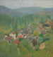 Henri Martin - Utsikt över taken i Labastide-du-Vert på sommaren - Henri Martin — vy av konstverket
