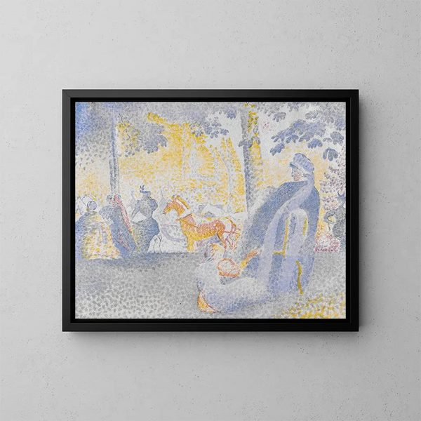 Aux Champs-Élysées - Henri-Edmond Cross — inramlat konstverk på väggen
