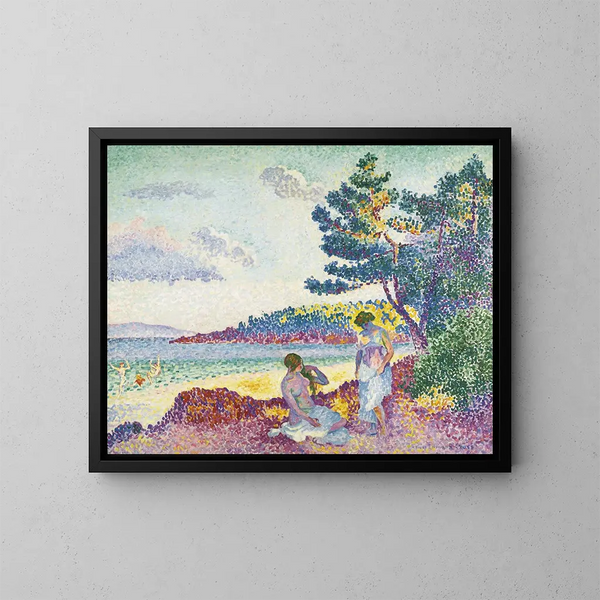 Baigneuses - Henri-Edmond Cross — inramlat konstverk på väggen