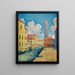 Canal i Venedig, Campo San Barnaba - Henri - Edmond Cross — inramlat konstverk på väggen