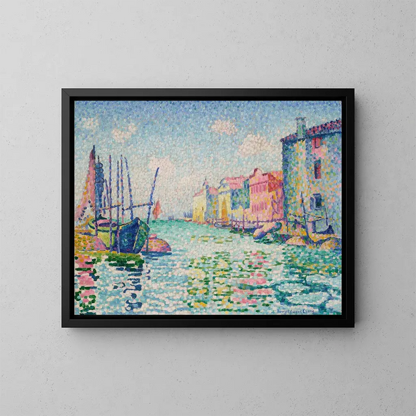 Canal du Ponte Lungo - Henri-Edmond Cross — inramlat konstverk på väggen