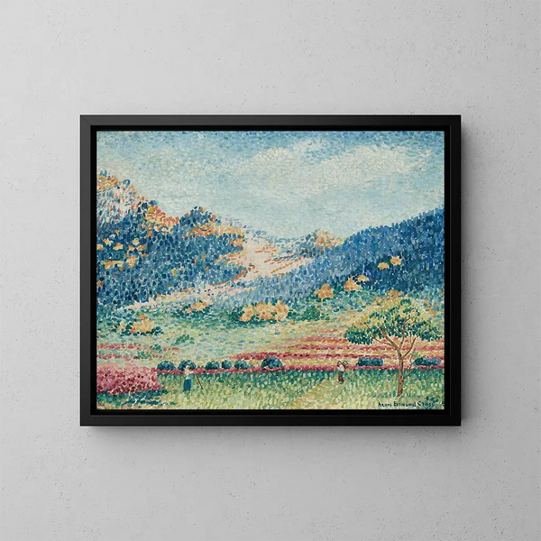 Landskap med de små mauresk bergen - Henri-Edmond Cross — inramlat konstverk på väggen