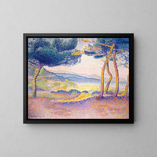 Pins längs kusten - Henri-Edmond Cross — inramlat konstverk på väggen