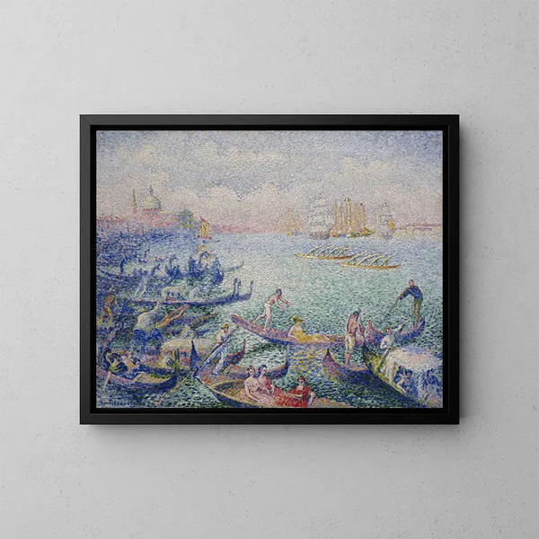 Regatta i Venedig - Henri-Edmond Cross — inramlat konstverk på väggen
