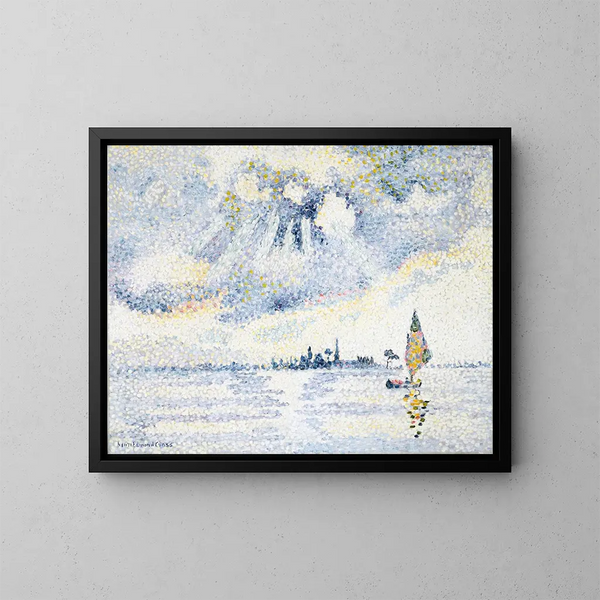 Solnedgång över lagunen i Venedig - Henri-Edmond Cross — inramlat konstverk på väggen
