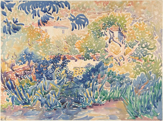 Le jardin de l'artiste à Saint-Clair - Henri-Edmond Cross — vy av konstverket