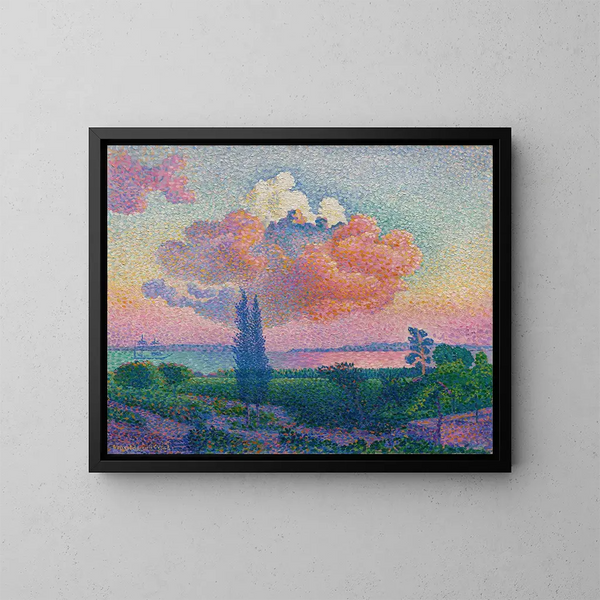 Le Nuage rose - Henri-Edmond Cross — inramlat konstverk på väggen