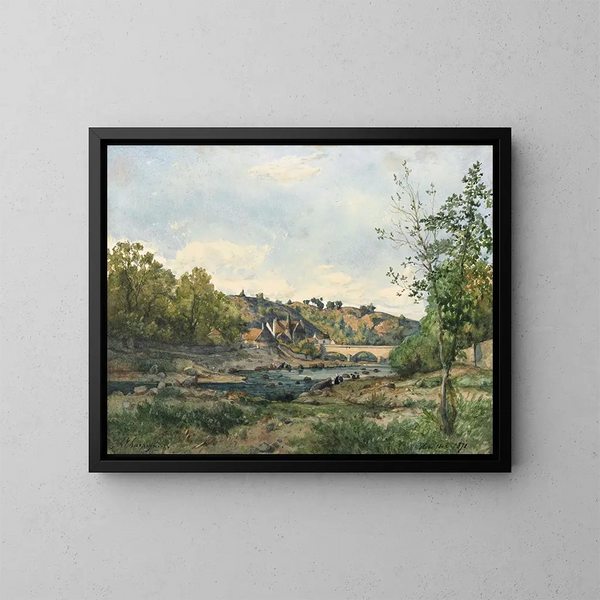 Hérisson - Henri-Joseph Harpignies — inramlat konstverk på väggen