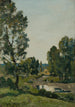 La flaque au bois - Henri-Joseph Harpignies — vy av konstverket