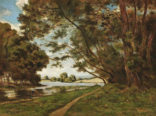 Le Sentier auprès de la rivière - Henri-Joseph Harpignies — vy av konstverket