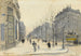 Le boulevard Saint-Germain, Paris - Henri-Joseph Harpignies — vy av konstverket