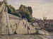 Les Bains de la Samaritaine, Seine på Quai du Louvre, 1:a arrondissement - Henri-Joseph Harpignies — vy av konstverket