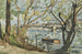 Vue de Paris sur la Seine avec le pont du Carrousel - Henri-Joseph Harpignies — vy av konstverket