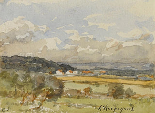 Landskap med några torp - Henri-Joseph Harpignies — vy av konstverket