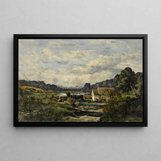 HenriJoseph Harpignies - Paysage avec une mare et quelques vallons.webp