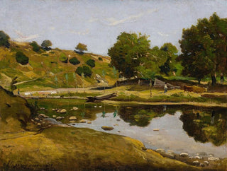 Landskapsmålning i solsken - Henri-Joseph Harpignies — vy av konstverket