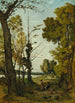 Läsning i skogen - Henri-Joseph Harpignies — vy av konstverket