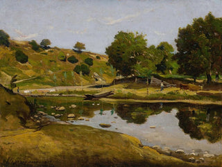 La Rivière - Henri-Joseph Harpignies — vy av konstverket