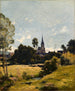 bykyrkan - Henri-Joseph Harpignies — vy av konstverket