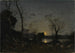 En sjö vid månljus - Henri-Joseph Harpignies — vy av konstverket