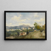 Vue de Nice - Henri-Joseph Harpignies — inramlat konstverk på väggen