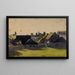 Vue d'un village - Henri-Joseph Harpignies — inramlat konstverk på väggen