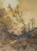 Vue nära Menton - Henri-Joseph Harpignies — vy av konstverket