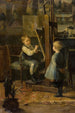 I konstnärens ateljé - Henri Jules Jean Geoffroy — vy av konstverket