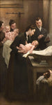Låtverk av mjölkdroppe vid Belleville-dispenseringscentralen triptyk - Henri Jules Jean Geoffroy — vy av konstverket