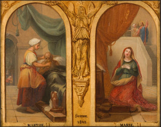 Marthe och Marie - Henri Auguste Calixte César Serrur — vy av konstverket