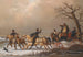 vinterpromenad med häst och vagn - Henri Auguste d'Ainecy Montpezat — vy av konstverket
