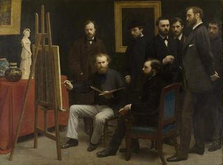 En ateljé i Batignolles - Henri Fantin-Latour — vy av konstverket