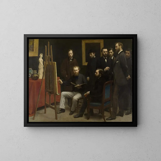 En ateljé i Batignolles - Henri Fantin-Latour — inramlat konstverk på väggen