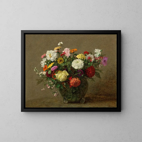 Bouquet de jardin - Henri Fantin-Latour — inramlat konstverk på väggen