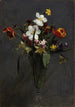 Vårblomster: tulpaner, narcissusar, jasminknoppar, påskliljor och krolliljor - Henri Fantin-Latour — vy av konstverket