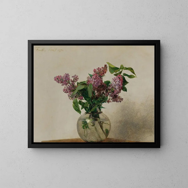 Lilas - Henri Fantin-Latour — inramlat konstverk på väggen