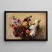 Bouquet de mauves - Henri Fantin-Latour — inramlat konstverk på väggen