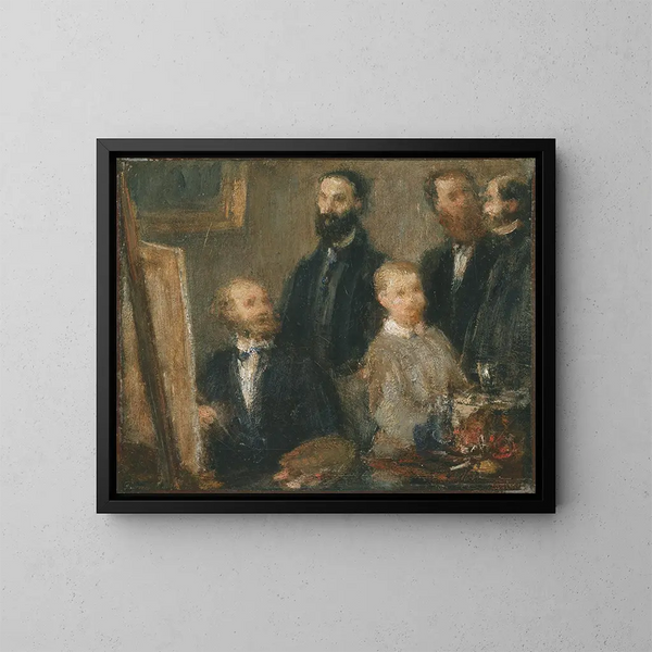 Manet i hans ateljé - Henri Fantin-Latour — inramlat konstverk på väggen