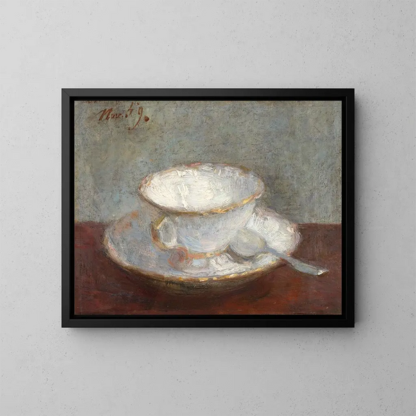 Stilllife med kopp - Henri Fantin-Latour — inramlat konstverk på väggen