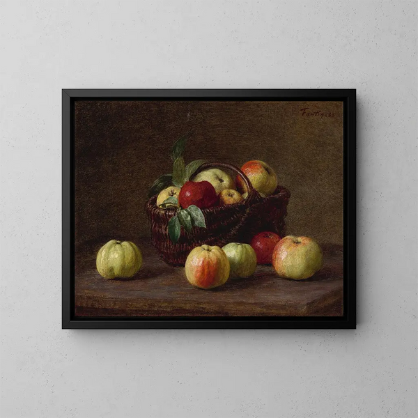 Pommes - Henri Fantin-Latour — inramlat konstverk på väggen