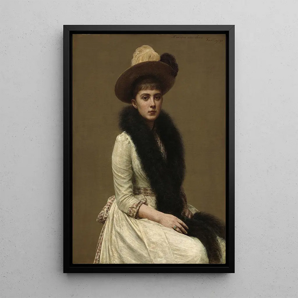 Portrait de Sonia - Henri Fantin-Latour — inramlat konstverk på väggen